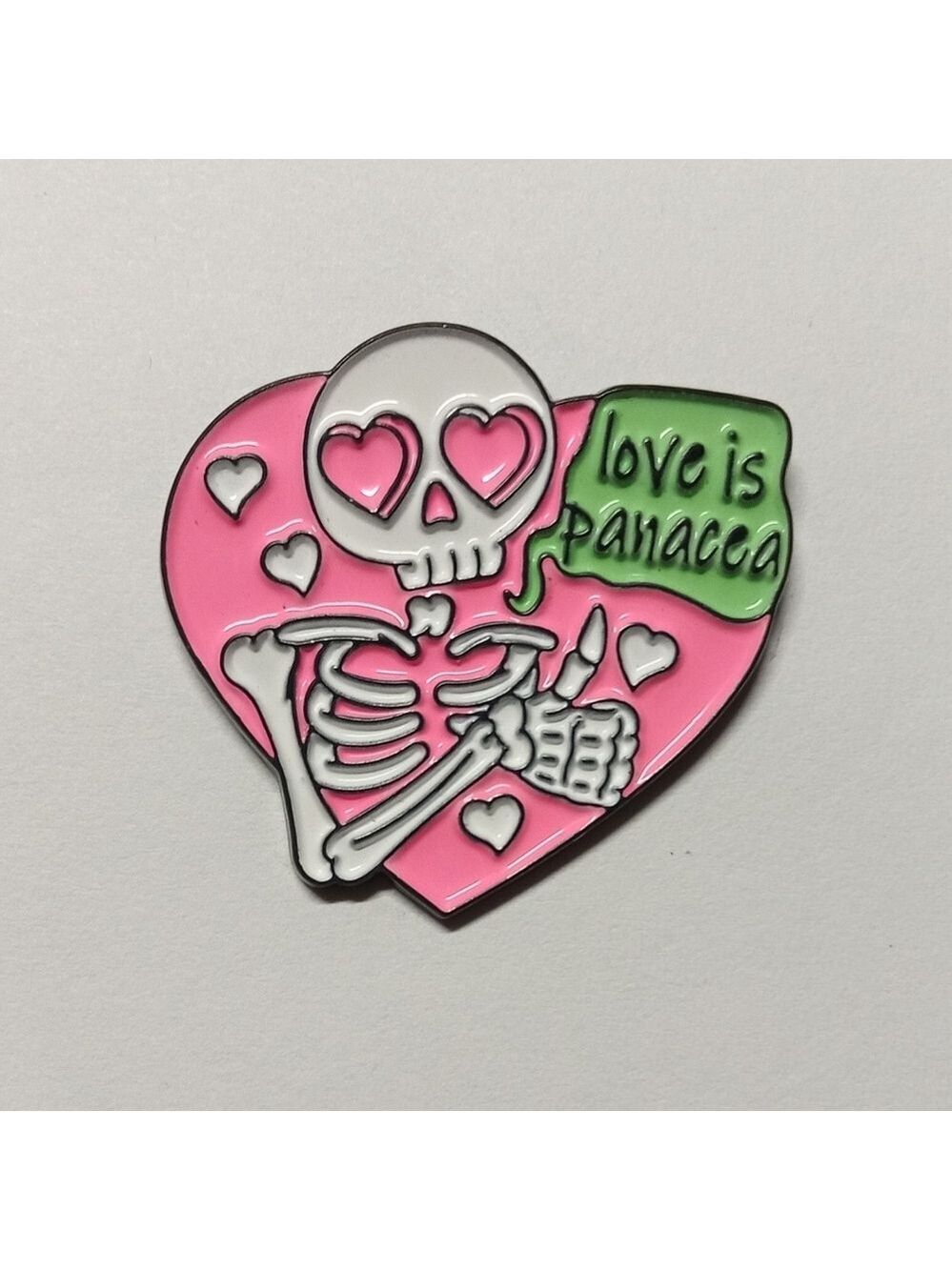 2/$10 Skeleton Heart Enamel Pin